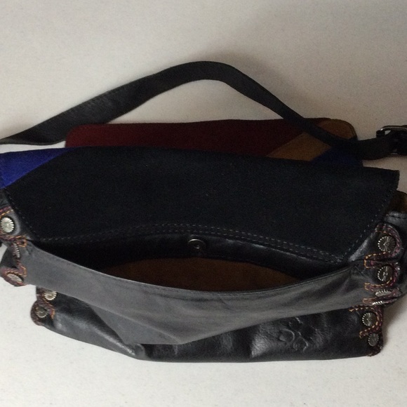 Patricia Nash Tri-Color Suede crossbody - Picture 6 of 12